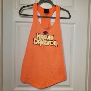 Harley Davidson Orange Tank Sz M
